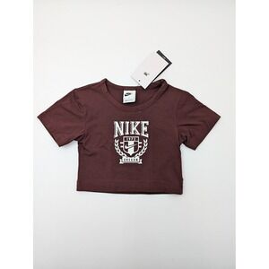Nike Kids Cropped T Shirt Brown 1972 Oregon Graphic Print Size‎ M